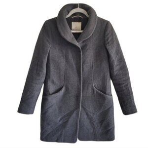 Aritzia Wilfred Grey Cocoon Wool-Cashmere Coat Size XS